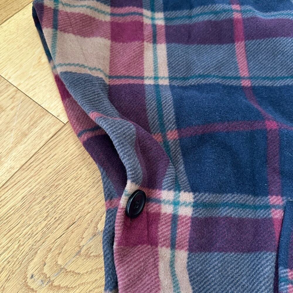 Weatherproof Plaid Fleece Hooded Cape Poncho – Women’s M EUC - Picture 7 of 8